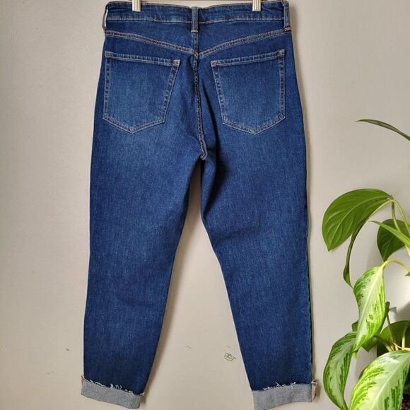 NWT OLD NAVY O.G. STRAIGHT HIGH RISE JEANS RAW EDGE SIZE 10 WOMENS - Picture 2 of 14